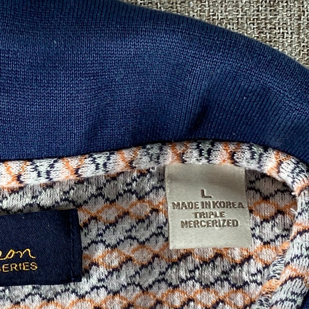 Bryan Nelson Polo Shirt Top Men's Large Multicolor Triple Mercerized Korea - Picture 6 of 9